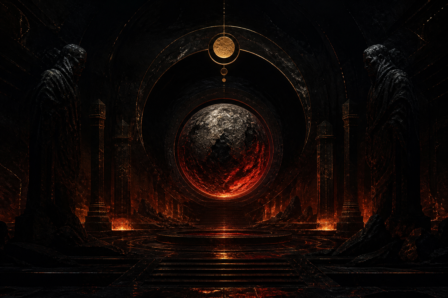 Sacred smoke-tail flag of liberation over dark cosmos — Ketu flag of moksha